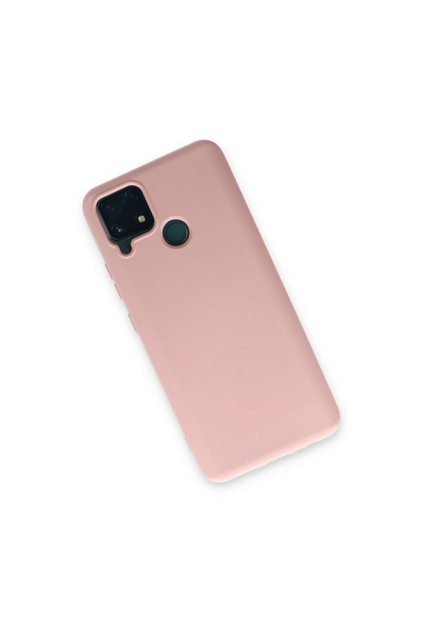 Evi̇mdeyokyok Realme C15 Kılıf Nano İçi̇ Kadi̇fe Si̇li̇kon - Pudra