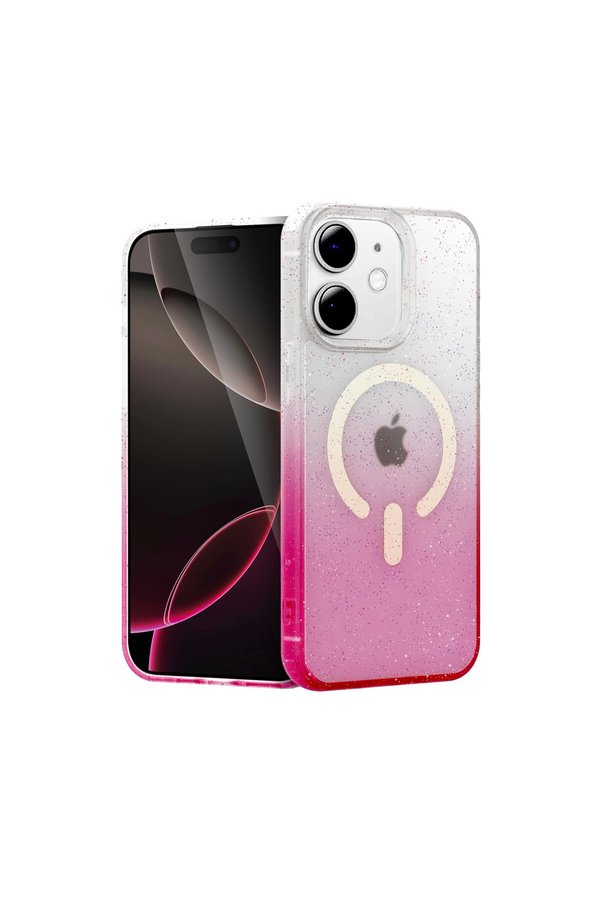 Evimdeyokyok Apple İphone 12 Pummel Shiny Magsafe Kapak - Pembe
