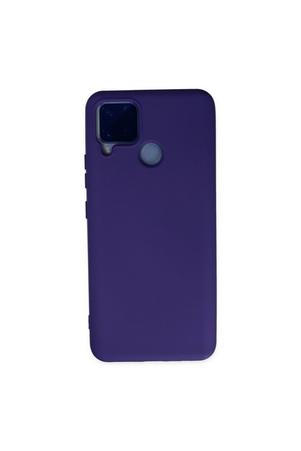 Evimdeyokyok Realme C15 Kılıf Nano İçi Kadife Silikon - Mor