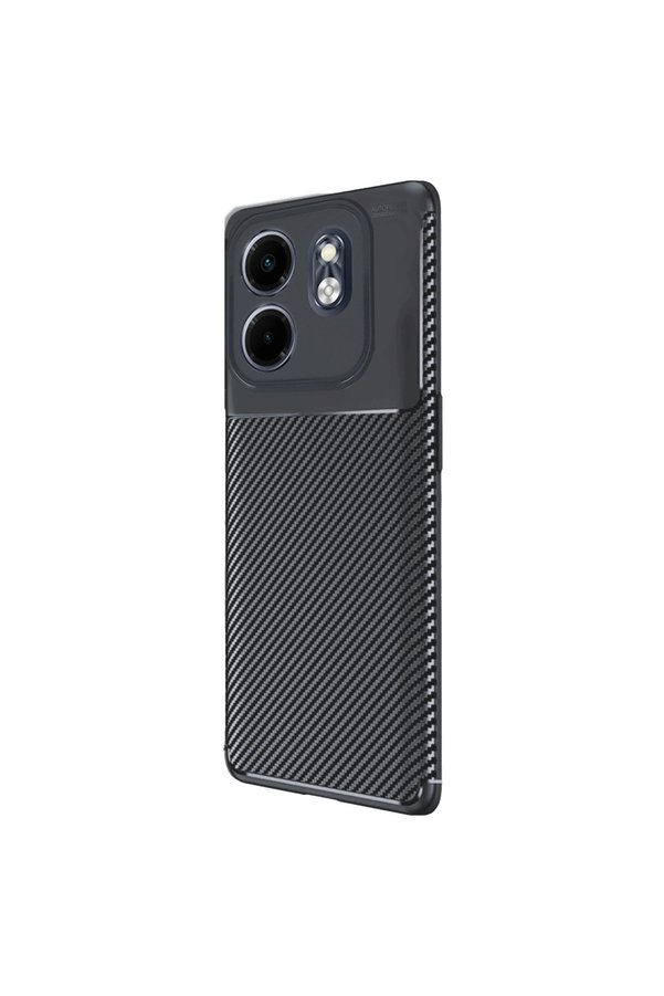 Evi̇mdeyokyok İnfi̇ni̇x Smart 9 Kılıf Auto Focus Karbon Kapak - Si̇yah