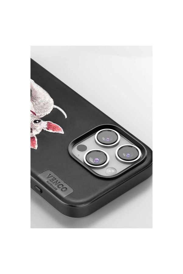 Evi̇mdeyokyok Venco Apple İphone 16 Pro Max Perma Desenli̇ Kapak - Si̇yah