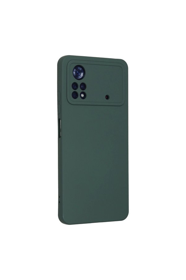 Evimdeyokyok Xiaomi Poco X4 Pro 5G Kılıf Nano İçi Kadife Silikon - Koyu Yeşil
