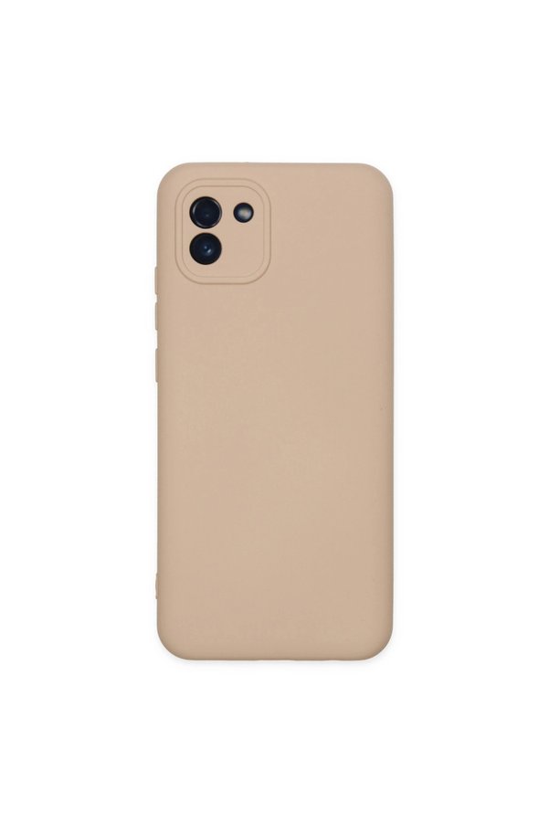 Evimdeyokyok Samsung Galaxy A03 Kılıf Nano İçi Kadife Silikon - Pudra