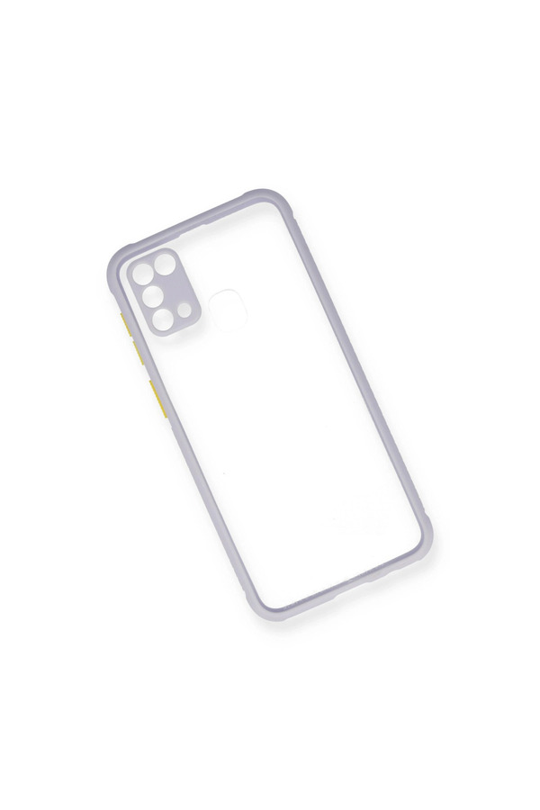 Evimdeyokyok Samsung Galaxy M31 Kılıf Miami Şeffaf Silikon - Lila