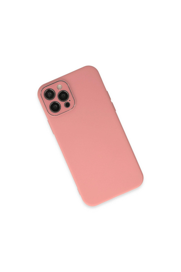 Evimdeyokyok Apple İphone 12 Pro Max Kılıf Lansman Glass Kapak - Pembe