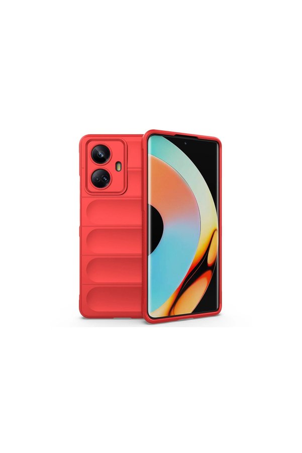 Evimdeyokyok Realme 10 Pro 5G Kılıf Optimum Silikon - Kırmızı