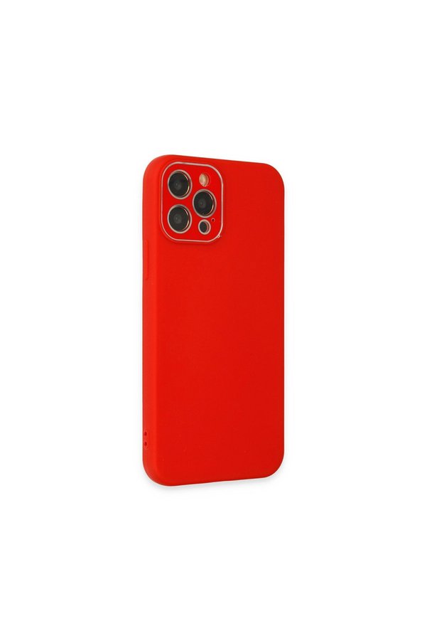 Evimdeyokyok Apple İphone 12 Pro Kılıf Lansman Glass Kapak - Kırmızı