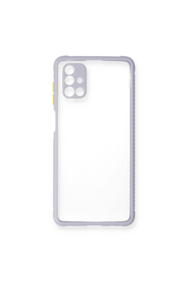 Evimdeyokyok Samsung Galaxy M51 Kılıf Miami Şeffaf Silikon - Lila