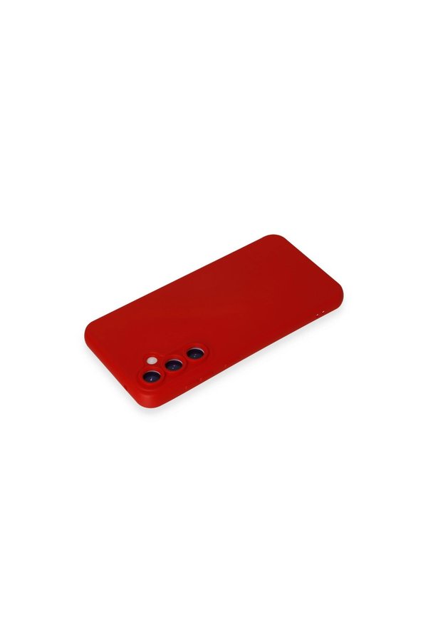 Evi̇mdeyokyok Samsung Galaxy S23 Fe Kılıf Nano İçi̇ Kadi̇fe Si̇li̇kon - Kırmızı