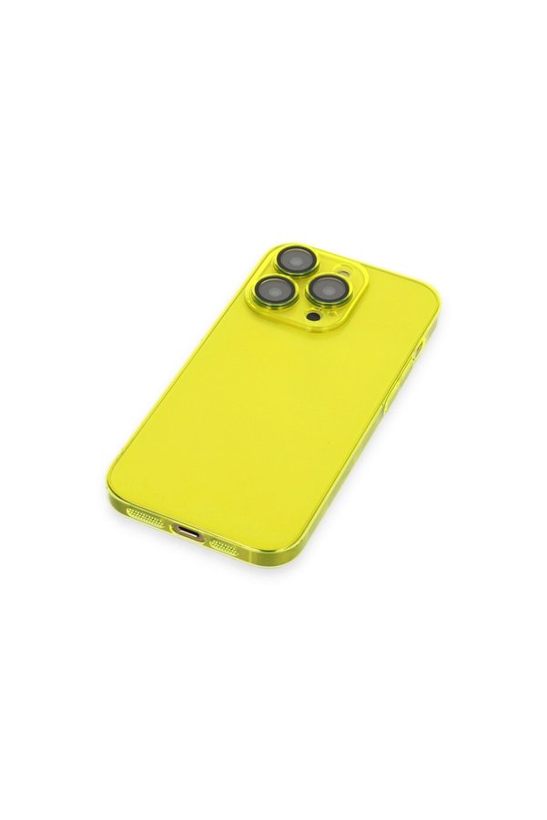 Evimdeyokyok Apple İphone 14 Pro Kılıf Armada Lensli Kapak - Sarı