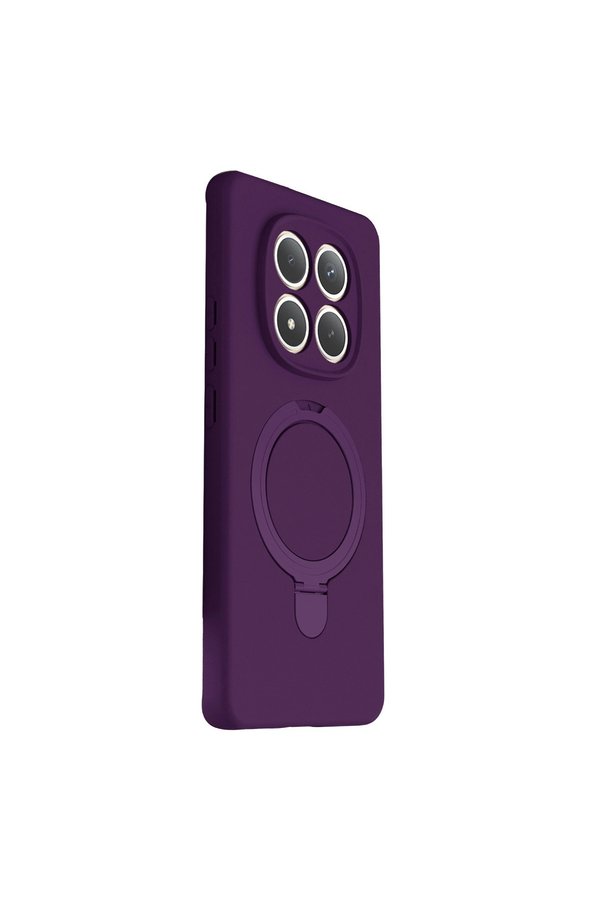 Evi̇mdeyokyok Xi̇aomi̇ Redmi̇ Note 15 Pro 5G Regal Magsafe Standlı Kapak - Deri̇n Mor