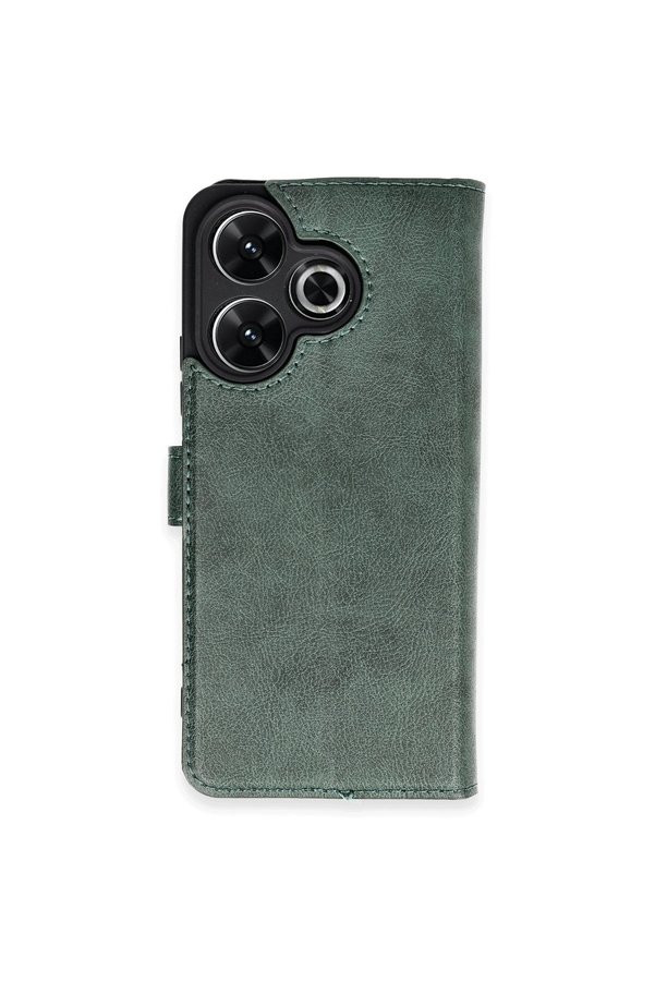 Evimdeyokyok Xiaomi Redmi 13 4G Kılıf Trend S Plus Kapaklı Kılıf - Yeşil