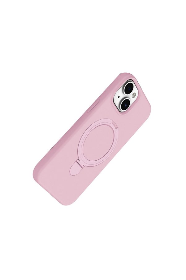 Evi̇mdeyokyok Apple İphone 15 Plus Regal Magsafe Standlı Kapak - Açık Pembe