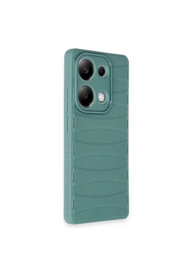 Evimdeyokyok Xiaomi Redmi Note 13 Pro 4G Kılıf Bibercas Silikon Kapak - Koyu Yeşil