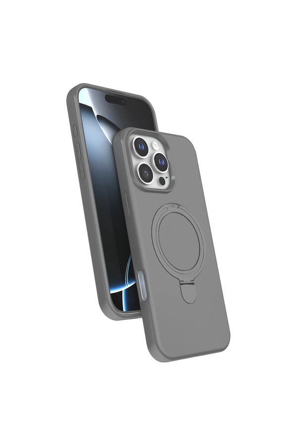 Evimdeyokyok Apple İphone 16 Pro Max Regal Magsafe Standlı Kapak - Titan Gri