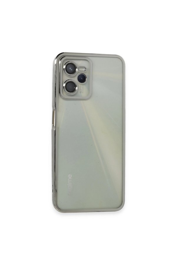 Evimdeyokyok Realme C35 Kılıf Razer Lensli Silikon - Gümüş