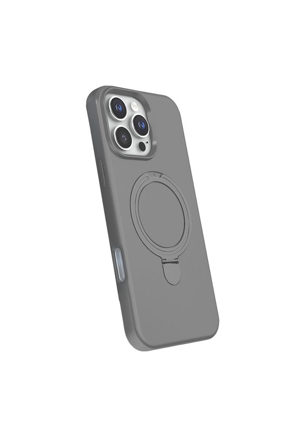 Evimdeyokyok Apple İphone 16 Pro Regal Magsafe Standlı Kapak - Titan Gri