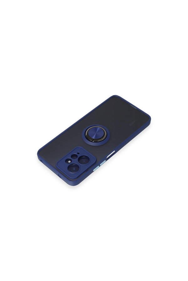 Evimdeyokyok Xiaomi Redmi Note 12 4G Kılıf Montreal Yüzüklü Silikon Kapak - Lacivert