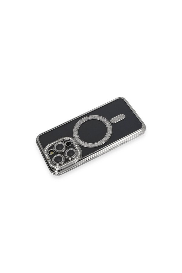 Evimdeyokyok Apple İphone 14 Pro Max Kılıf Joke Simli Magneticsafe Kılıf - Gri