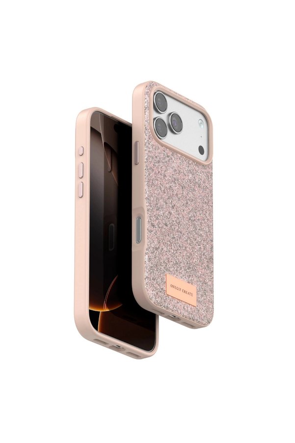 Evimdeyokyok Onegif Apple İphone 17 Pro Max Bright Simli Kapak - Pembe