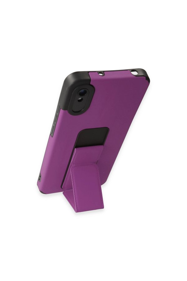Evimdeyokyok Xiaomi Redmi 9A Kılıf Mega Standlı Silikon - Mor