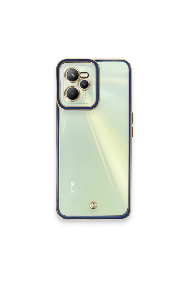 Evimdeyokyok Realme C35 Kılıf Liva Lens Silikon - Mavi