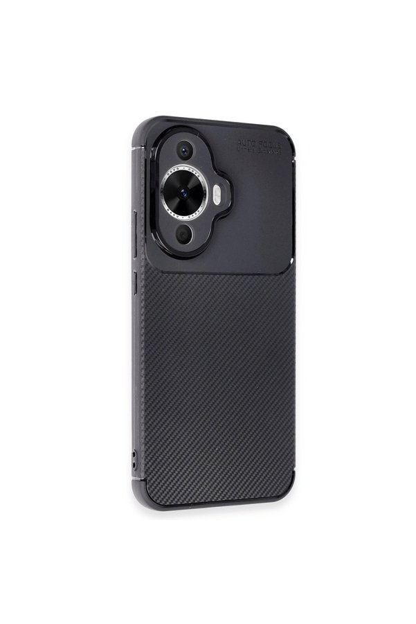 Evimdeyokyok Huawei Nova 12S Kılıf Auto Focus Karbon Kapak - Siyah