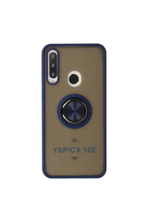 Evimdeyokyok Huawei Y6P Kılıf Montreal Yüzüklü Silikon Kapak - Lacivert