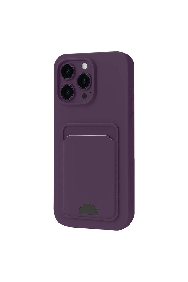 Evimdeyokyok Apple İphone 16 Pro Kılıf Kelvin Kartvizitli Silikon - Derin Mor