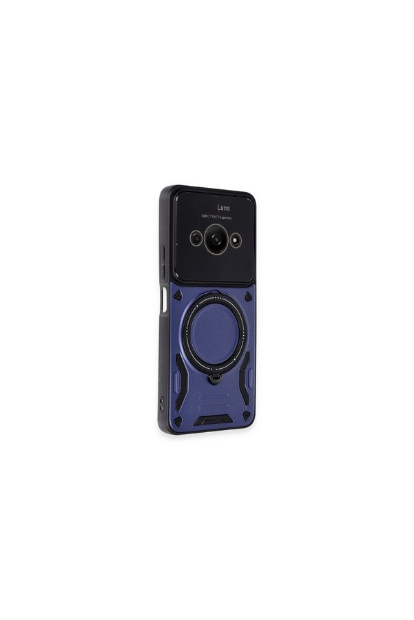 Evimdeyokyok Xiaomi Poco C61 Kılıf Joy Lens Standlı Kapak - Lacivert