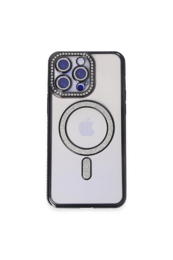 Evimdeyokyok Apple İphone 14 Pro Kılıf Joke Simli Magneticsafe Kılıf - Siyah