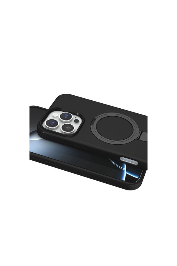 Evimdeyokyok Apple İphone 16 Pro Max Regal Magsafe Standlı Kapak - Siyah