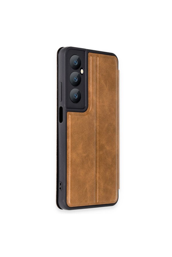 Evi̇mdeyokyok Realme C65 Kılıf Fli̇p Cover - Taba