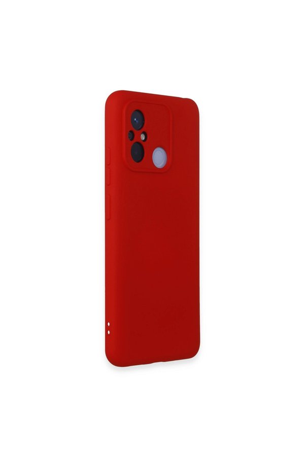 Evimdeyokyok Xiaomi Redmi 12C Kılıf Nano İçi Kadife Silikon - Kırmızı