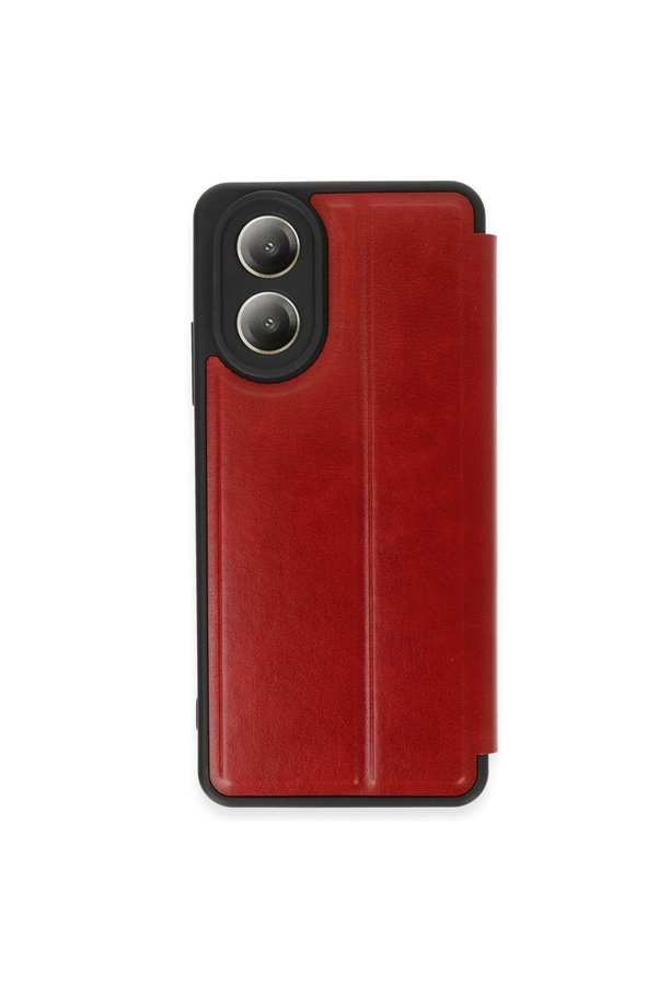 Evimdeyokyok Oppo A38 Kılıf Flip Cover - Kırmızı