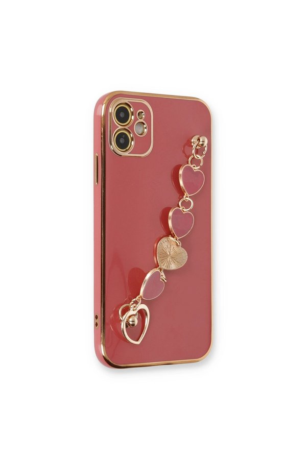 Evimdeyokyok Apple İphone 12 Kılıf Esila Silikon - Kırmızı