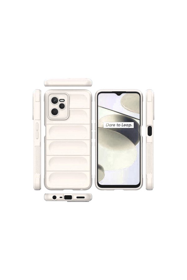 Evimdeyokyok Realme C35 Kılıf Optimum Silikon - Krem