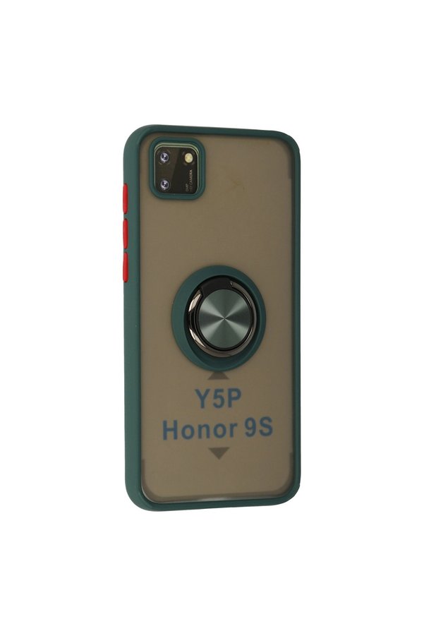 Evimdeyokyok Huawei Y5P Kılıf Montreal Yüzüklü Silikon Kapak - Yeşil