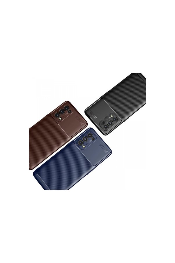 Evimdeyokyok Oppo Reno 5 Pro Kılıf Auto Focus Karbon Kapak - Lacivert