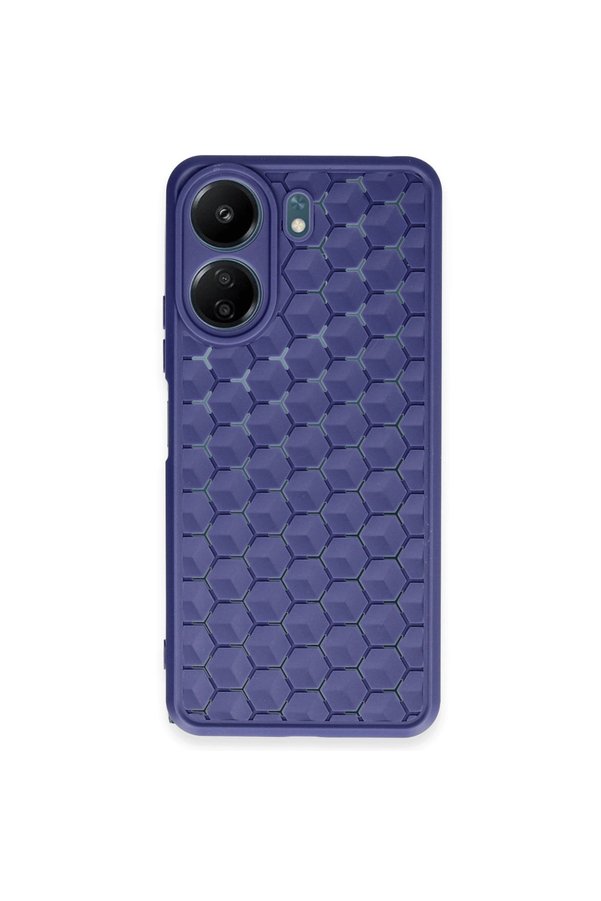 Evimdeyokyok Xiaomi Redmi 13C Kılıf Petek Silikon Kapak - Lacivert