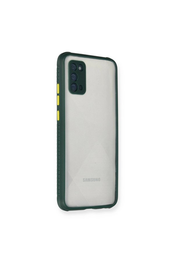 Evimdeyokyok Samsung Galaxy A02S Kılıf Miami Şeffaf Silikon - Koyu Yeşil