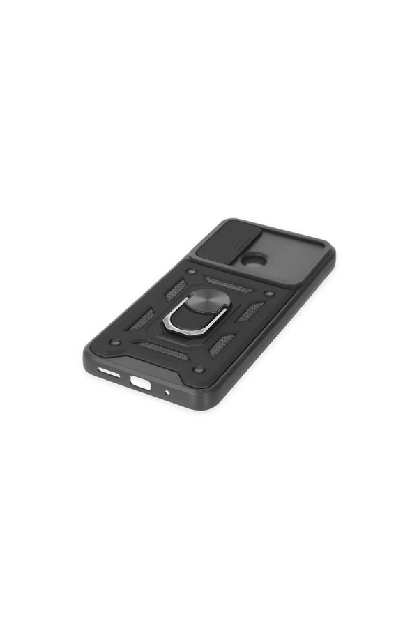 Evimdeyokyok Xiaomi Redmi 10C Kılıf Pars Lens Yüzüklü Silikon - Siyah
