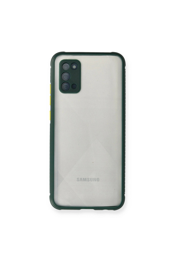 Evimdeyokyok Samsung Galaxy A02S Kılıf Miami Şeffaf Silikon - Koyu Yeşil