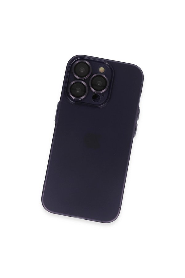 Evimdeyokyok Apple İphone 14 Pro Max Kılıf Luko Lens Silikon - Derin Mor