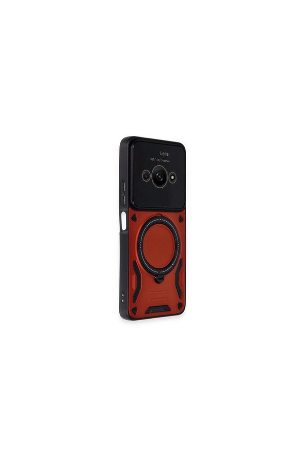 Evimdeyokyok Xiaomi Poco C61 Kılıf Joy Lens Standlı Kapak - Kırmızı