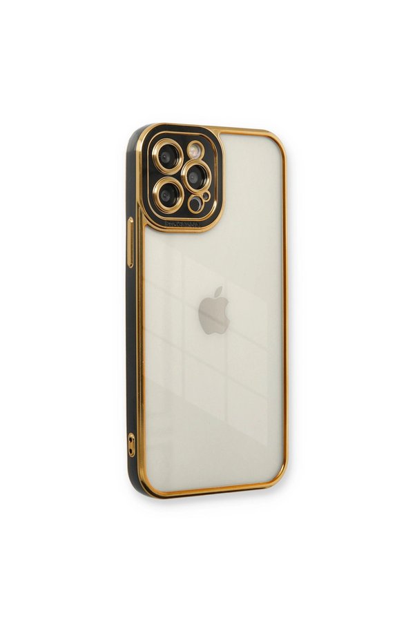 Evimdeyokyok Apple İphone 12 Pro Max Kılıf Liva Lens Silikon - Siyah