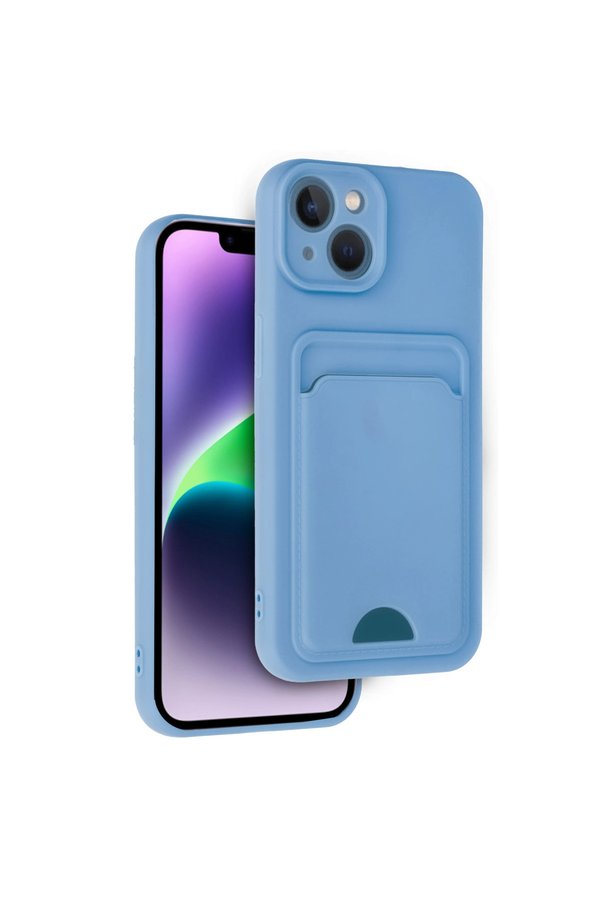 Evimdeyokyok Apple İphone 14 Kılıf Kelvin Kartvizitli Silikon - Mavi
