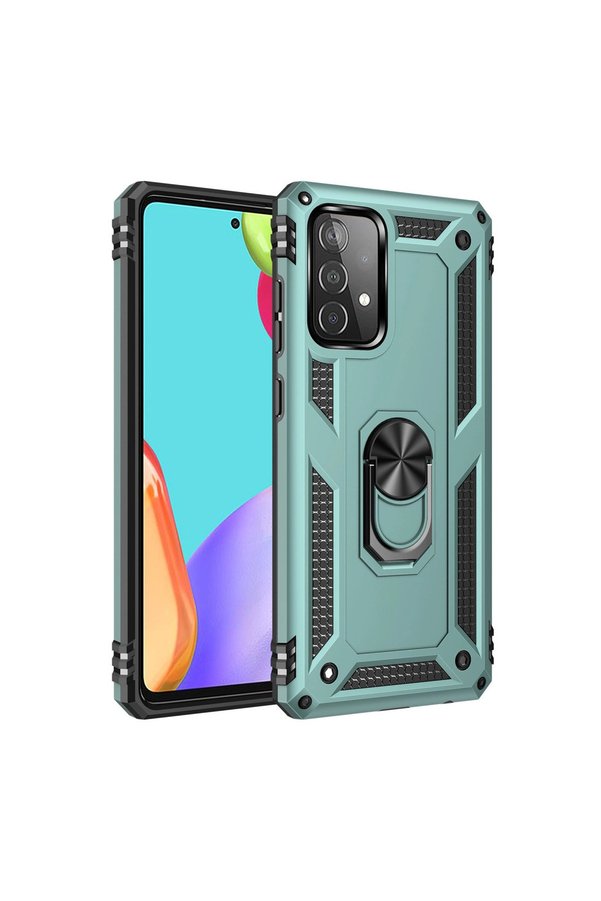 Evimdeyokyok Samsung Galaxy A33 5G Kılıf Sofya Yüzüklü Silikon Kapak - Yeşil