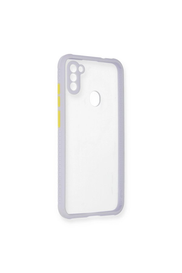 Evimdeyokyok Samsung Galaxy A11 Kılıf Miami Şeffaf Silikon - Lila