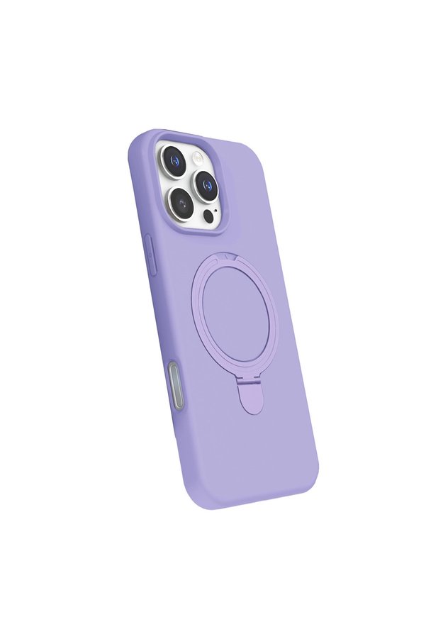 Evimdeyokyok Apple İphone 16 Pro Regal Magsafe Standlı Kapak - Lila